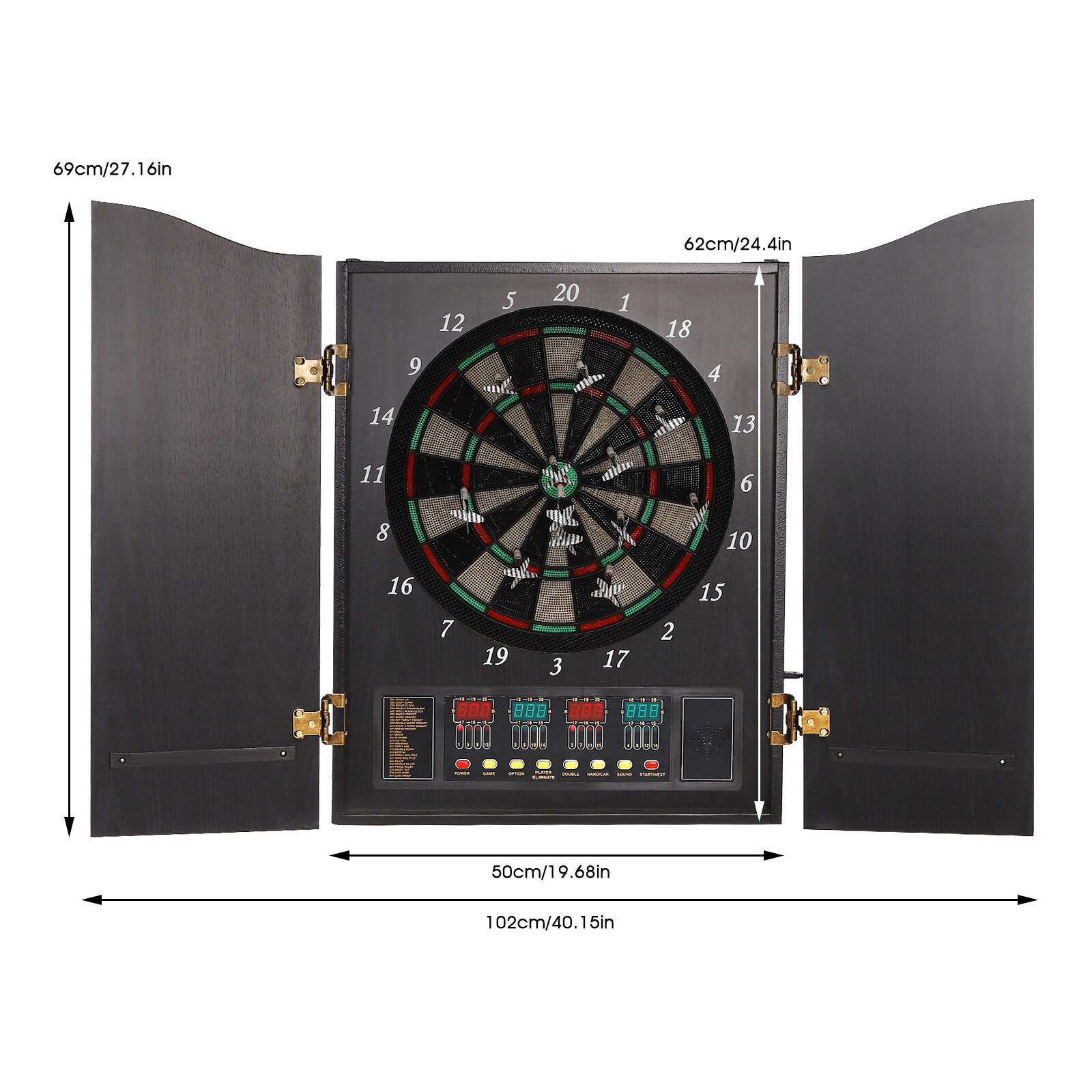 Modern Black Dartboard Cabinet - Electronic Dartboard Cabinet บทวิจารณ์และราคา