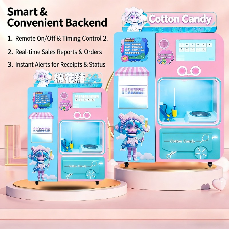 FOB Automatic Cotton Candy Ven - Vending Machine Qr Code บทวิจารณ์และราคา