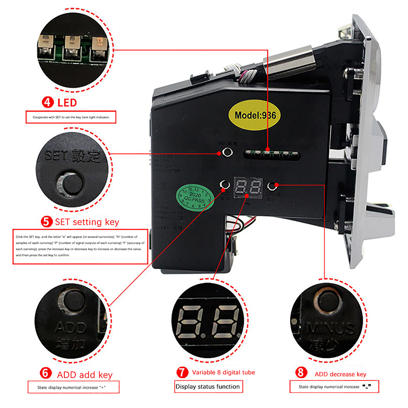 1Pc 616 Multi Coin Slot Accept - Arcade Game Vending Machine บทวิจารณ์และราคา
