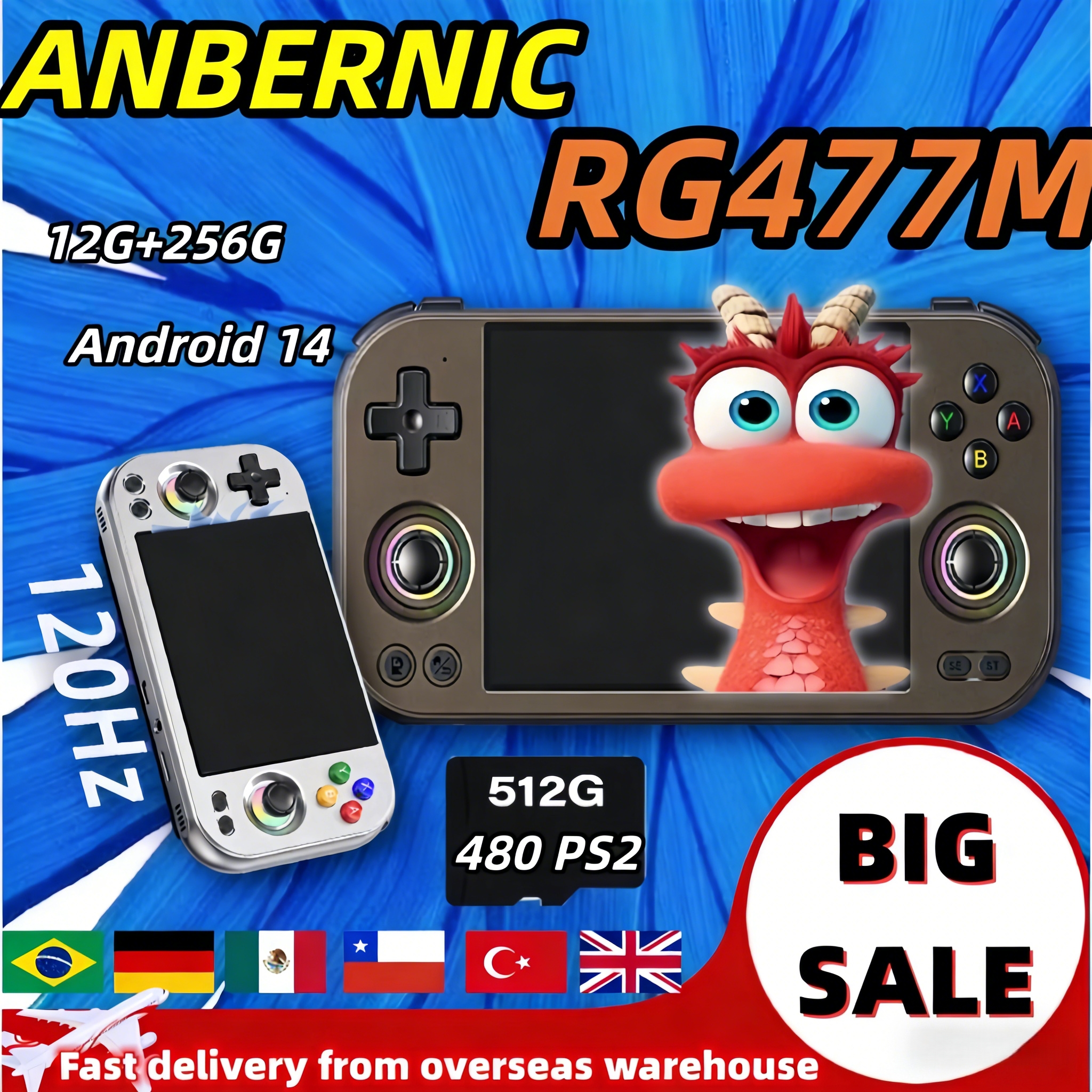 ANBERNIC RG 477M Retro Video G - Arcade Game Cabinet บทวิจารณ์และราคา