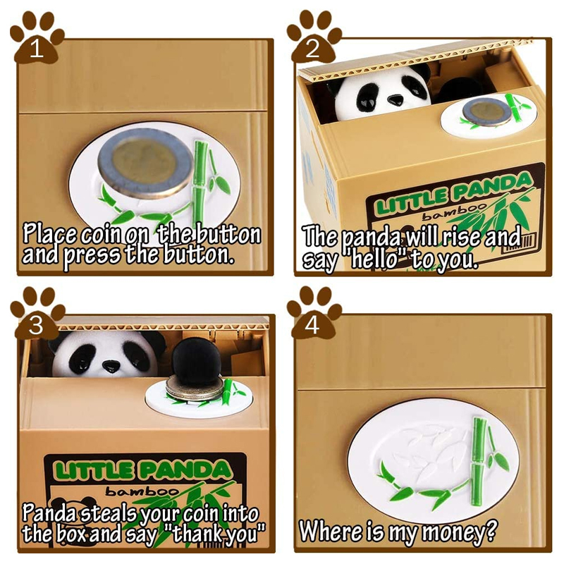Cat Panda Stealing Coin Money  - Coin Operated Kiddie Ride บทวิจารณ์และราคา
