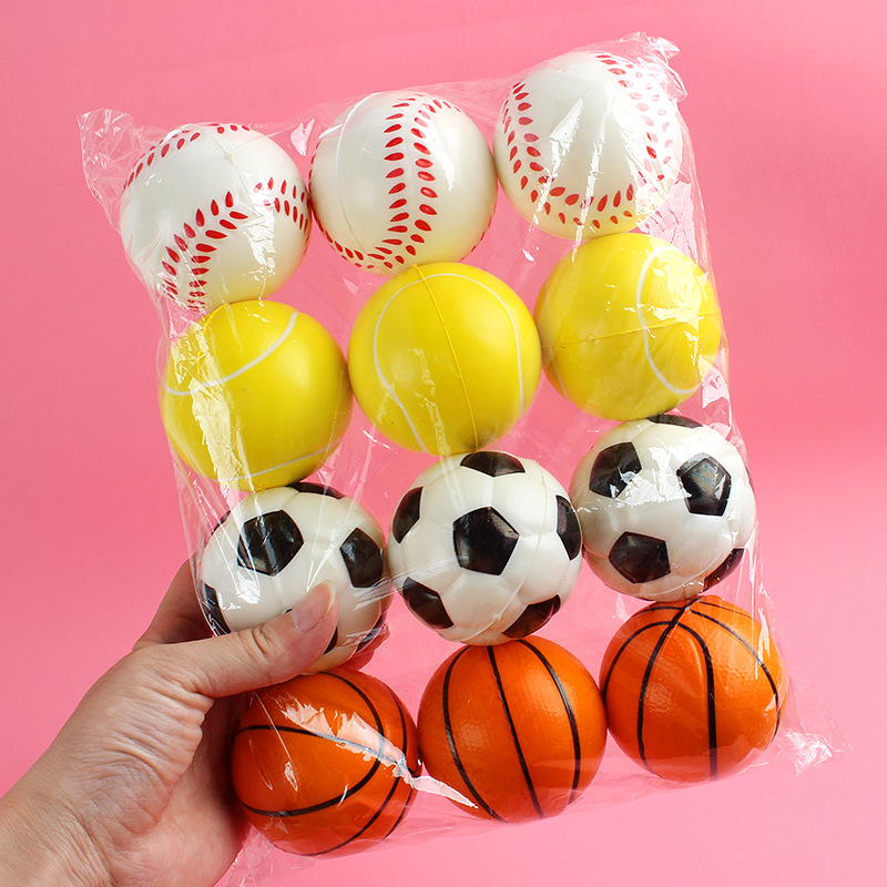 6Pcs/Set Squeeze Ball Toy Foot - Basketball Arcade Game บทวิจารณ์และราคา