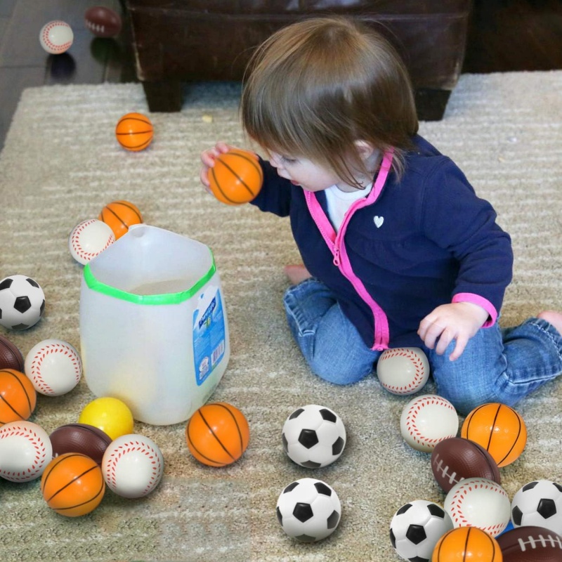 6Pcs/Set Squeeze Ball Toy Foot - Basketball Arcade Game บทวิจารณ์และราคา