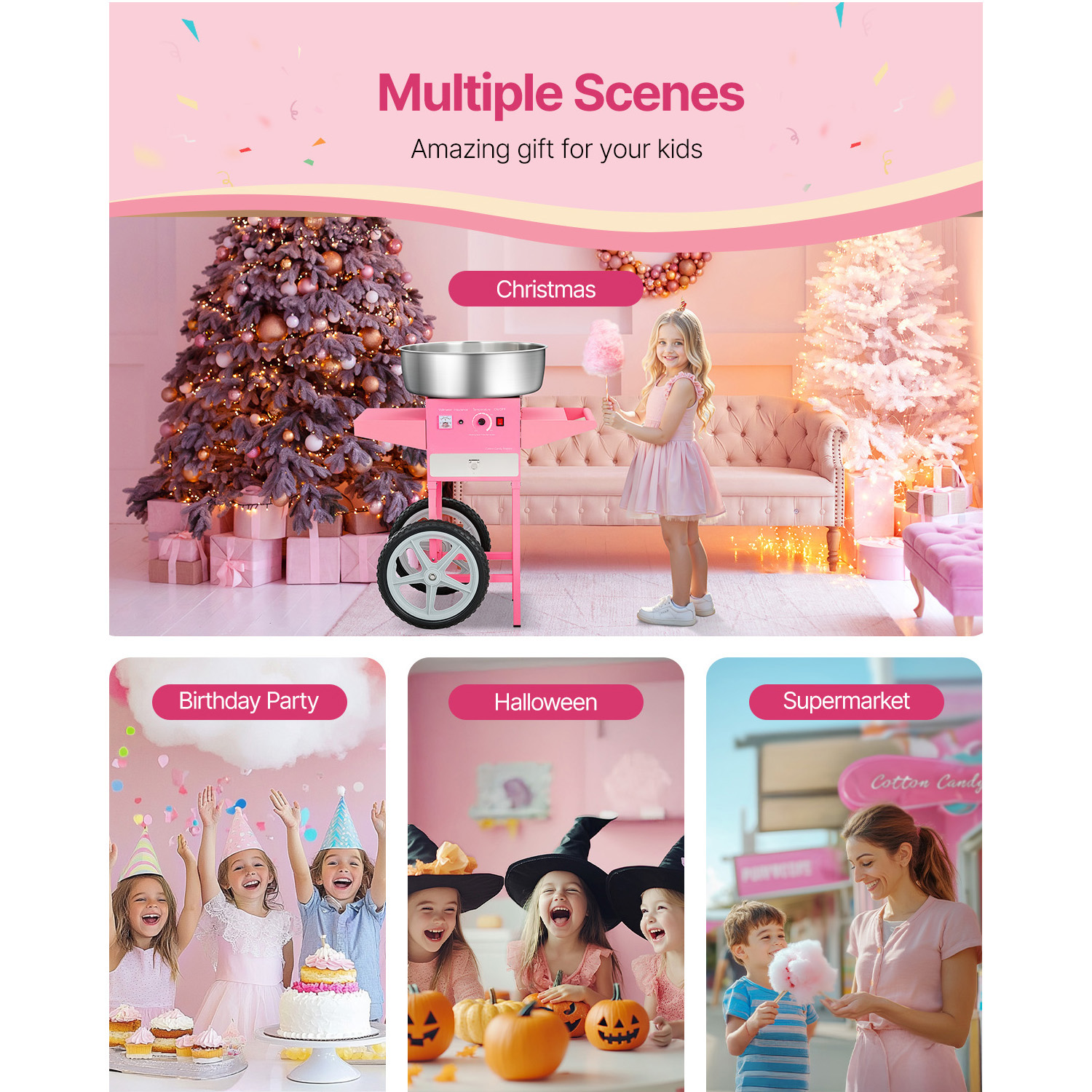 SucceBuy Electric Cotton Candy - Candy Floss Machine บทวิจารณ์และราคา