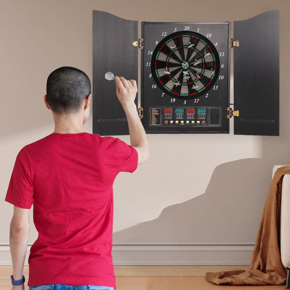 Dartboard Cabinet Set Dart Boa - Electronic Dartboard Cabinet บทวิจารณ์และราคา