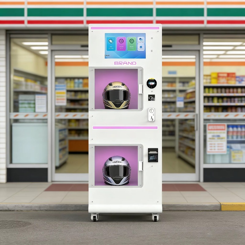 Custom Double Warehouse Helmet - Vending Machine Qr Code บทวิจารณ์และราคา