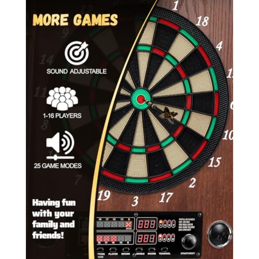 Electronic Dart Board, Decorat - Electronic Dartboard Cabinet บทวิจารณ์และราคา