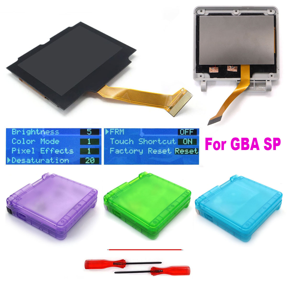 HISPEEDIDO For GBA SP IPS V5 S - Lcd Screen Arcade บทวิจารณ์และราคา